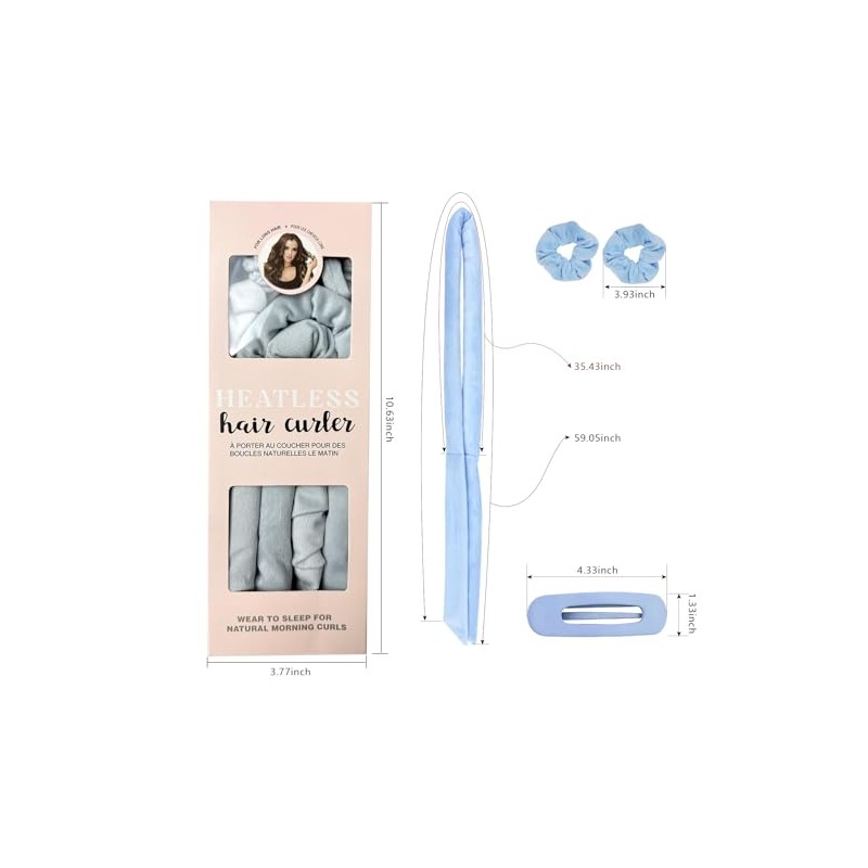 Rizadores sin calor para dormir, set de rizos sin calor,