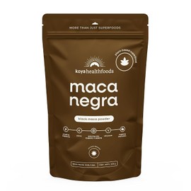 KOYA Maca Negra En Polvo 500 g | Perfil Terroso Con Notas Dulces Y Maltosas | Sin Gluten | Vegano Y Keto | Sin Azúcares Añadidos | Para Batidos, Bebidas Y Repostería | Maca Negra 100% Pura