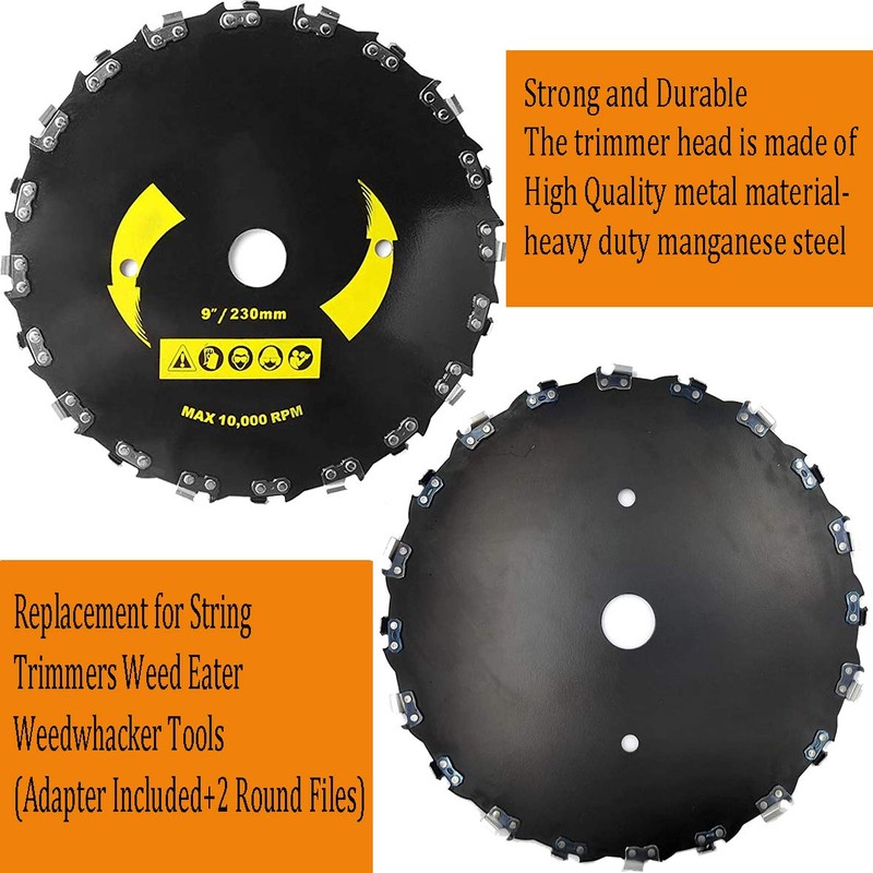 (2pack) Brush Cutter Blade Chainsaw Trimmer - 9 Inch 20