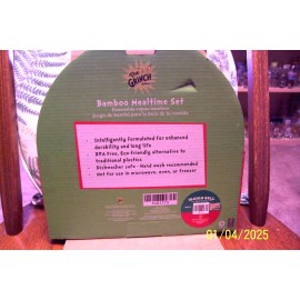 Sleigh Bell Bistro "The Grinch" Bamboo Mealtime Kids Set - Plate, Bowl & Mug - NEW in Package