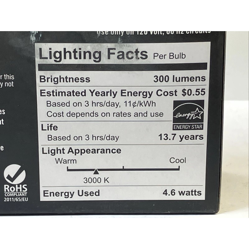 Eco-Smart Lot Of (5) ECOSMART 40 Watt Bright White LED