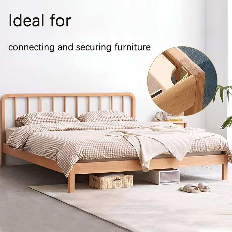 8 Pcs Bed Brackets Corner, Bed Rail Brackets, Heavy Duty