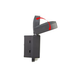 HUBER LED Spotlight with Motion Sensor 180° 18 W, 2400 lm, Matrix Lenses and Range Limiting, Wall Mounting, IP65, Anthracite