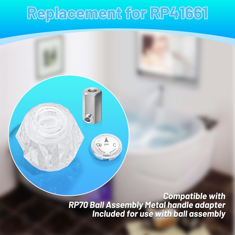 PuritySage Shower Faucet Knob Replacement,Compatible with Delta RP41661,Premium Shower Handle
