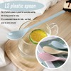 Pack of 5 Plastic Spoons, Plastic Egg Spoons, Long, Plastic,