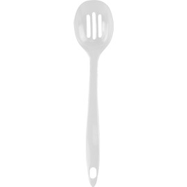 Reston Lloyd Melamine Slotted Spoon Kitchen Utensil, Premium Quality Utensil with Heat Resistant Ergonomic Handle, Durable BPA-Free Plastic, 11.5 inch long, One Piece, White