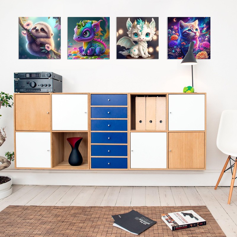 KEYRANKE 4 Pack Kids Diamond Art Kits Adults Diamond Painting