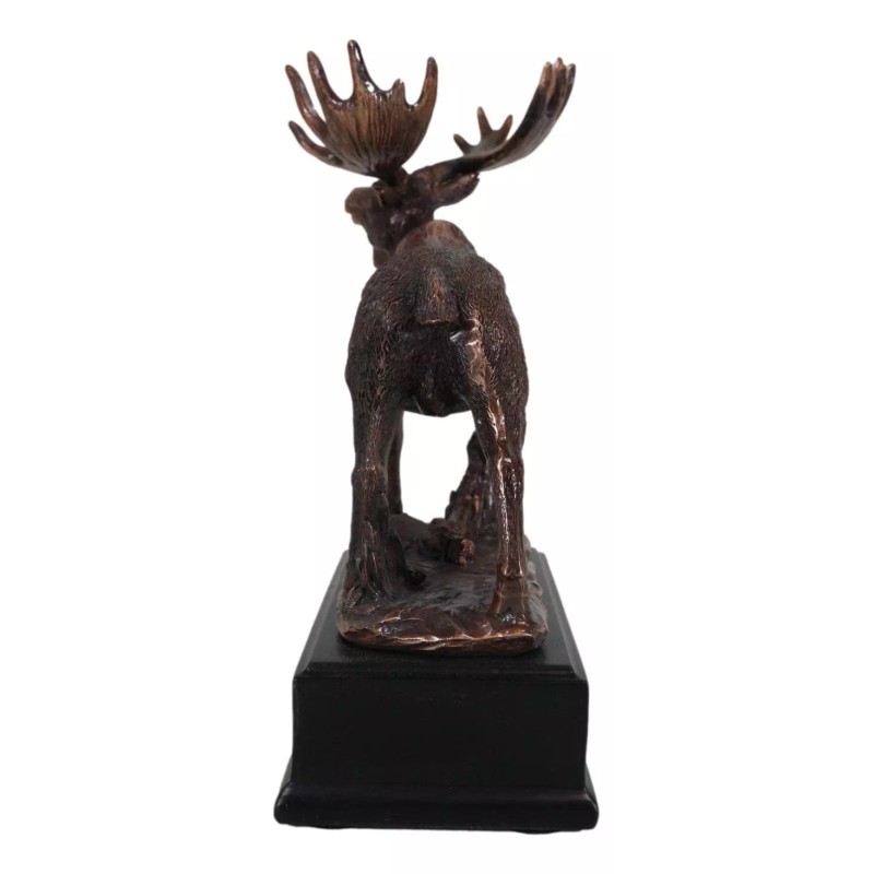 The Emperor Wild Elk Bull Moose Statue Bronze Electroplated Figurine