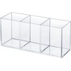 Clear Acrylic Pen Organizer Caddy, Transparent Plastic Silverware Holder, Perfect