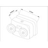 Shower Door Rollers Double Runners, Wheels Diameter 23mm, Overall Length