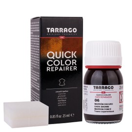 Tarrago Quick Color Dye Leather and Canvas Repair - 25 ml Leather Shoe Dye for Dyeing of Leather Footwear, Bags, Shoes, Jackets, Purses & More - Dark Brown #06