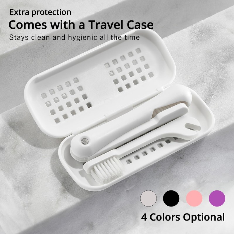 ＭINIBOX Minibox Replaceable Foldable Compact Toothbrush Kit Built with Case,
