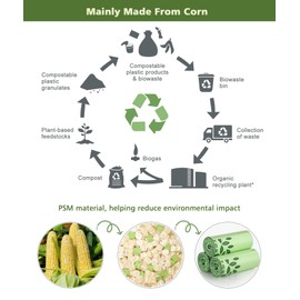 Compost bags 13 gallon 60 Packs, Large Compostable Trash Bags，AYOTEE Biodegradable Trash Bag 13 gallon,Thicked Tall kitchen Garbage Bag Unscented