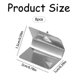 Bojueshaw 8pcs Wind Deflector Clip,Car Rain Eyebrow Clips Replacements,Universal Channel Stainless Steel Fixing Retaining Clips for HEKO G3