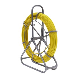 INTBUYING Fish Tape Fiberglass 6mm 425ft Reel Wire Cable Running Rod Duct Rodder Fishtape Puller