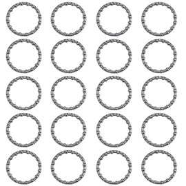 Puedno Pack of 20 Bicycle Ball Bearings, Bicycle Ball Bearing Headset, Ball Ring Front Wheel Cage Ball Bearing 40 mm, Bicycle Bottom Bracket Swivel Ball