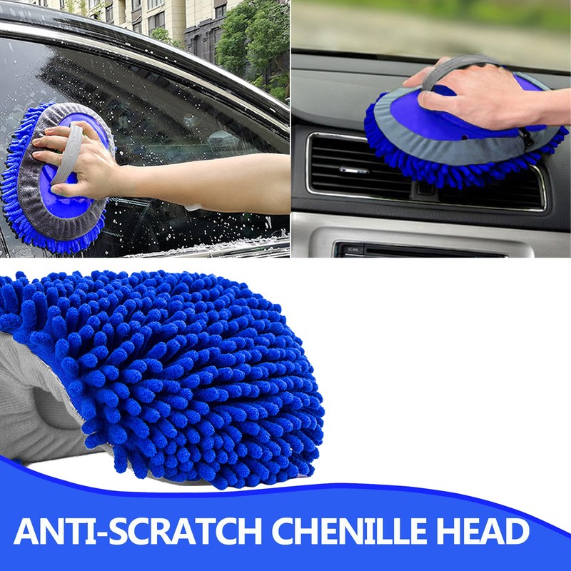 63” Long Handle Car Wash Brush Microfibre Extendable Cleaning Mop