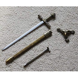 AIT Collectibles S4869 Envelop Letter MARTO Opener Emperor CHARLEMAGNE Knife Sword 1:4 Scale 10"