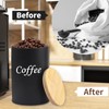XHNKEG Airtight Coffee Canister, Black Coffee Beans Storage, 500 ml,
