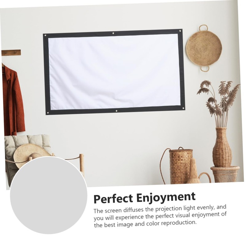 MERRYHAPY 1Pc High Brightness Projector Screen with Easy Installation Design