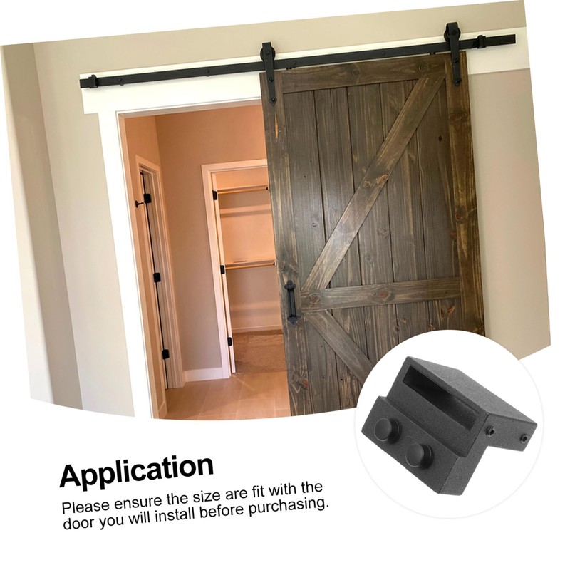 TEHAUX 1Pair Zinc Alloy Barn Door Stopper Sliding Rail Roller
