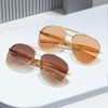 Retro Gold Aviator Sunglasses for Women Men Classic Shades Metal