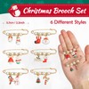 Kiiwah 6P Xmas Brooch With Pin, 6 Pieces Christmas Brooch