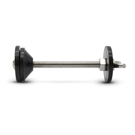 DOJA Barcelona Toilet Cistern Screws | Pack of 2 | Universal Cistern | Kit Stud Stud M6 x 100 + Taper Rubber + Washer + Wing Nut | Stainless Steel | Toilet Joint | For Cistern