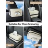 Multi-Functional Car Tissue Holder with ‌2 Storage Nets, Upgraded PU
