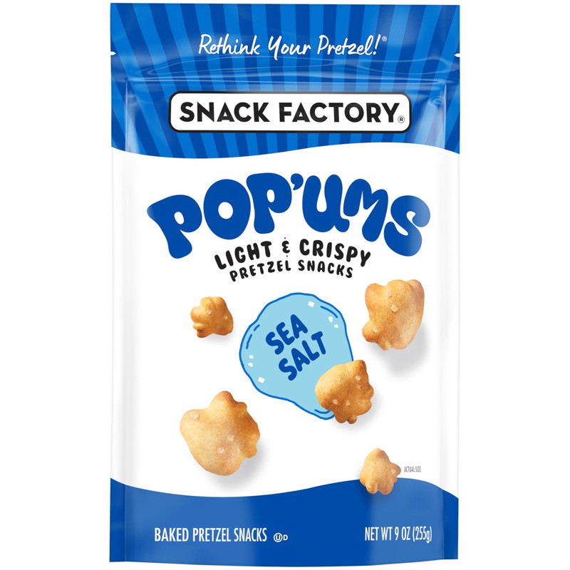 Snack Factory Pop'ums Sea Salt Pretzel Snacks, 9 Oz Bag