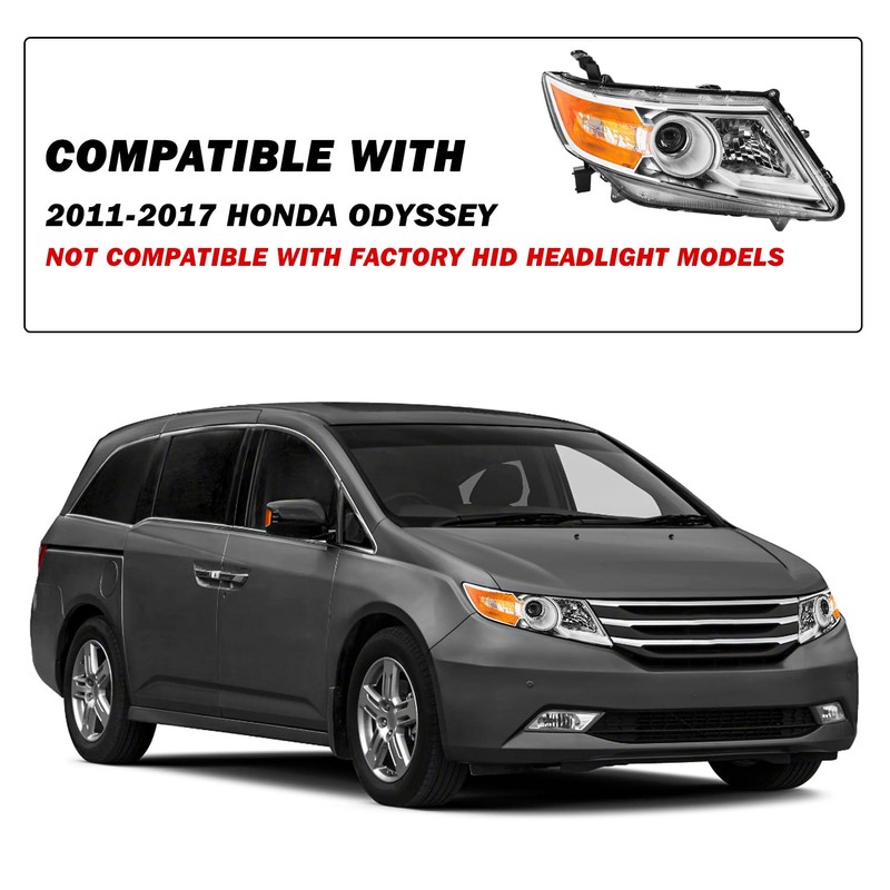 SOCKIR Headlight Assembly Fit 2011-2017 Honda Odyssey OE Style Headlights