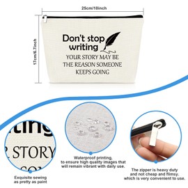 Creative Writing Gifts for Writer Makeup Bag Writer Gift for Women Future Author Inspirational Gifts Cosmetic Bags Birthday Graduation Gift for Writing Lover Novelist Zipper Travel Toiletry Bags