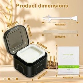 Nose Wax Kit for Men and Women with Mini Wax Heater,Black