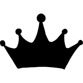 hBARSCI Crown Vinyl Decal - 5 Inches for Cars, Trucks, Windows, Laptops, Tablets Outdoor-Grade 2.5mil Thick Black
