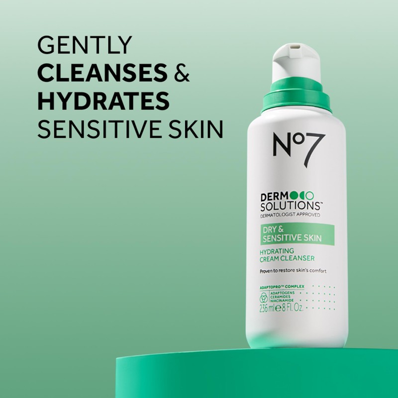 No7 Derm Solutions Hydrating Facial Cleanser - Gentle Cream Face