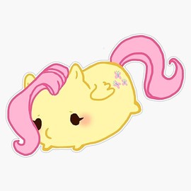 Jellybean Mlp- Fluttershy Bumper Sticker Vinyl Decal 5"