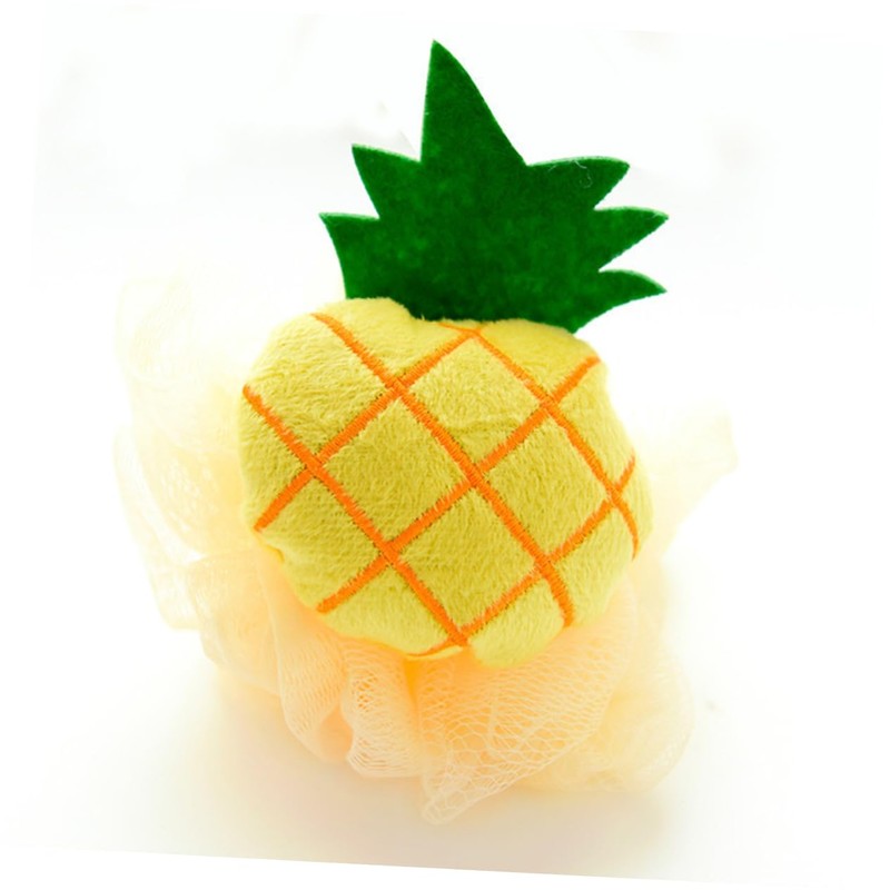Minkissy 6pcs Fruit-Shaped Mesh Shower Balls Gentle Exfoliating Bath Sponge