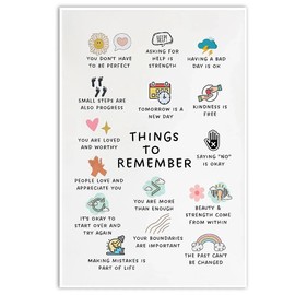 Vexilon Anxiety Relief Mental Health Wall Posters, Care Mental Health Poster Canvas Print for Counseling Office and Home Decor, Positive Posters for Walls Psychologists, Social Workers and Self-Care