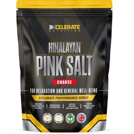 XCelerate Nutrition Himalayan Pure Natural Rose Pink Salt 250g COARSE Natural Gluten Free Vegan Vegetarian Pink Salt