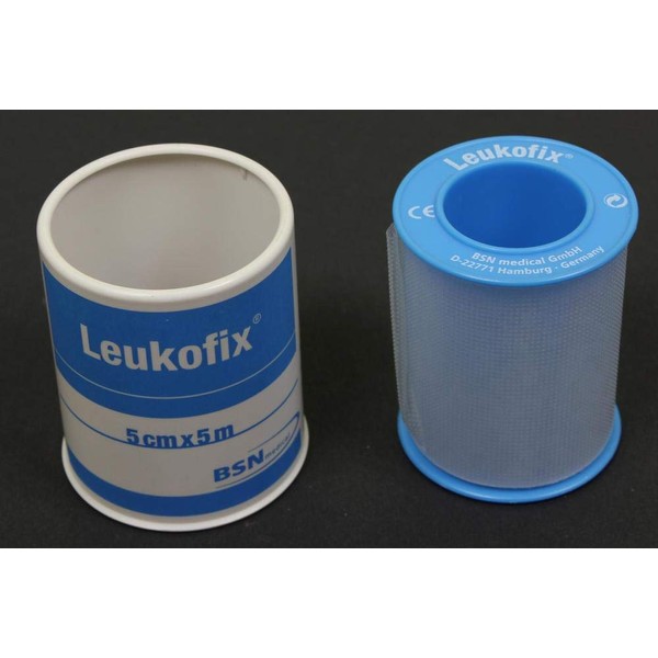 Leukofix Transparent Adhesive Tape 5 cm x 5 m 1 Count (5cm X 5m 2inch X 5.46 Yard)
