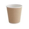 HOT BARGAINS, 500 X 4oz / 120ml Kraft Ripple Cups