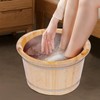 Wooden Foot Basin with Massager - Solid Cedar Wood Foot