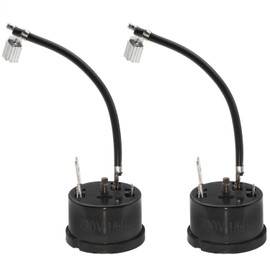 safycaby 2 PCS Refrigerator Thermal Overload Protector 1/6 HP (125W) Round Freezer Compressor Overload Protector Replacement Parts for Air Conditioning Accessories (Wires)