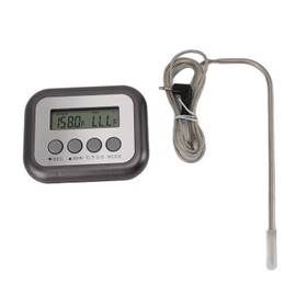 Kichen Timer Thermometer Stainless Steel Probe Digital Cooking Meat Thermometer for Barbecue Milk Coffee
