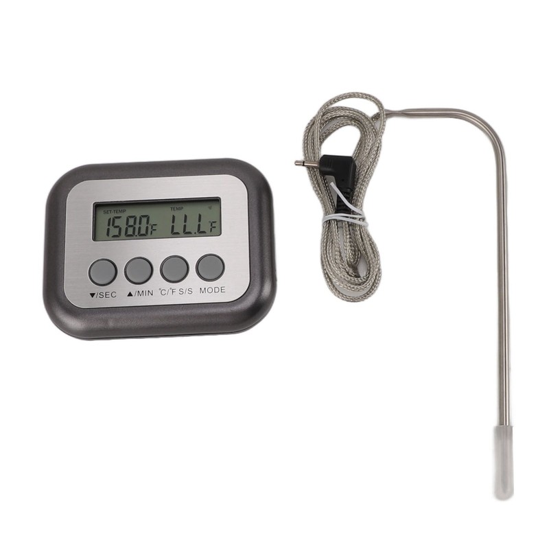 Kichen Timer Thermometer Stainless Steel Probe Digital Cooking Meat Thermometer