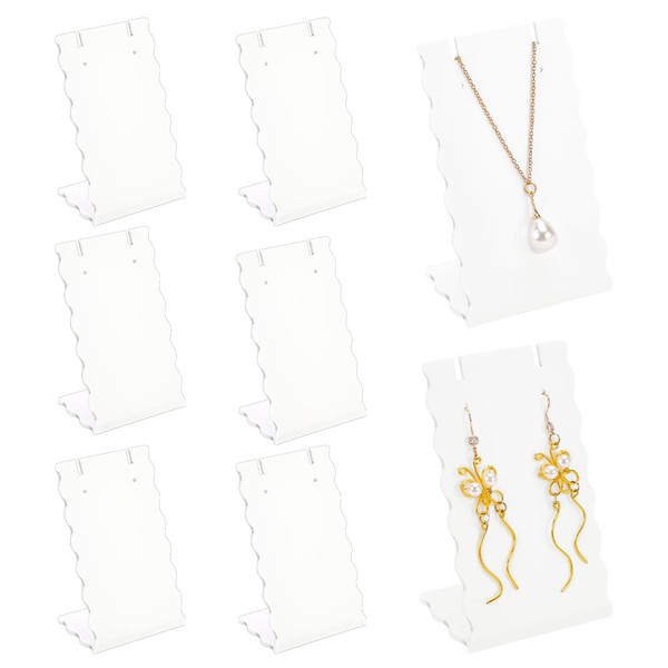 PH PandaHall Acrylic Earring Holder White Earring Display Stand L