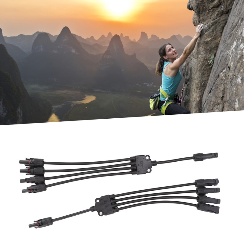 One Pair Solar Panel Adapter Y Branch 1 to 4