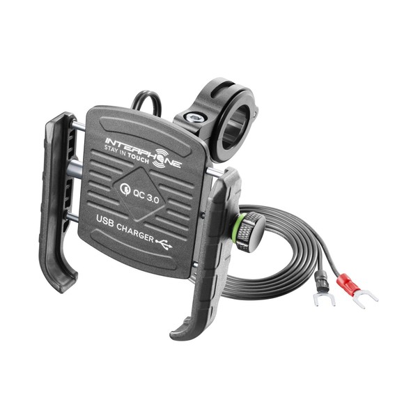 Interphone CI/SMMOTOALUSB Universal Motorcycle Mount with USB Charging Function