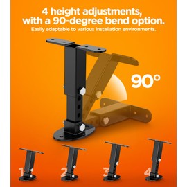 3 Pack Heavy Duty Pergola Patio Brackets Cover Kit RISHTEN Adjustable Roof Riser Beam Bracket for Roof Mount Pergola Black
