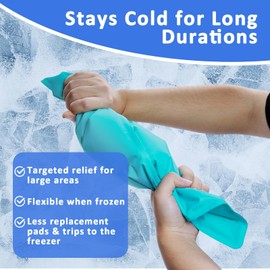 Cozeoa Large Nylon Gel Ice Pack - Reusable Soft Cold Therapy Pack for Back, Neck, Shoulders, Thighs, and More, Relieves Pain and Swelling